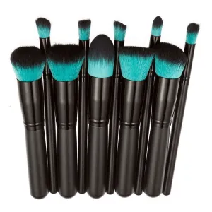 10 Piece Retro Black Brush Set