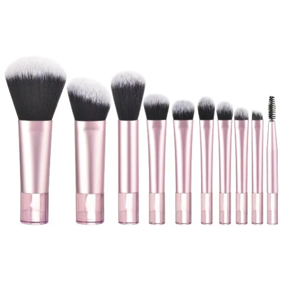 10Pcs Mini Makeup Brush Set with Storage Bag