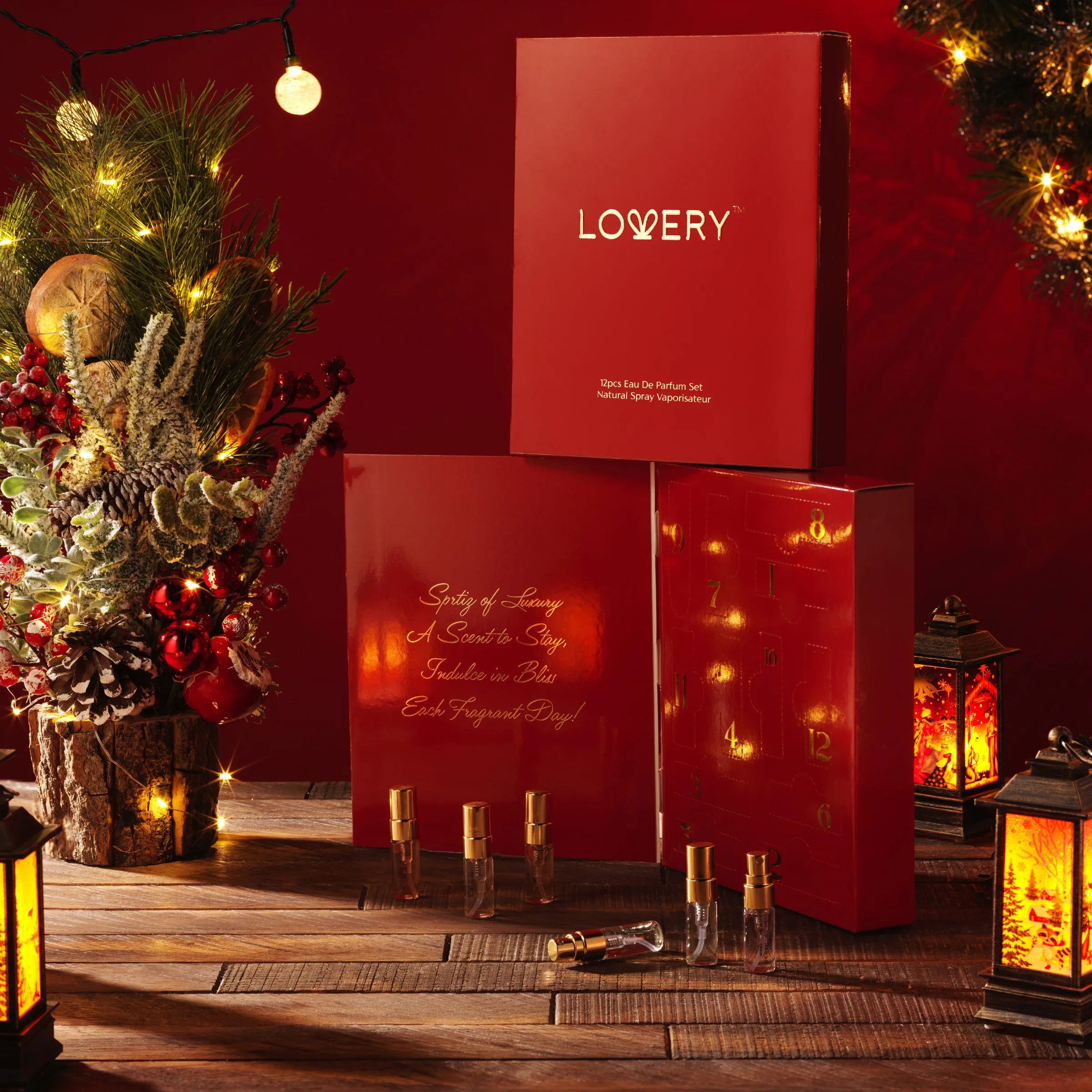 12 Days of Glow, 12-Pc. Assorted Sampler Travel Perfume Gift Set