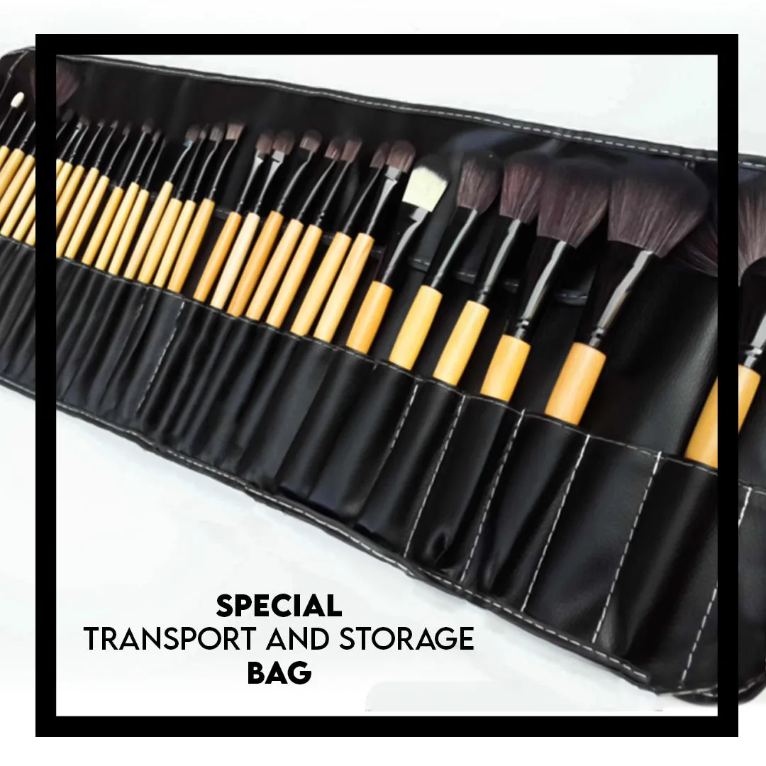 24 PCS With Bag Professional Makeup Brush Set