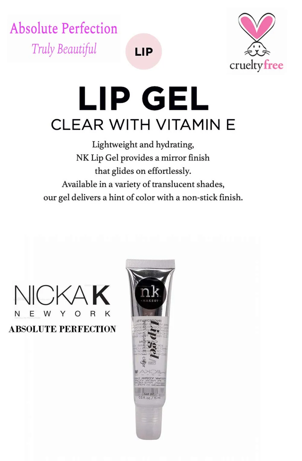 5 Flavors NK Hydrating Lip Gel Rosehip Argan Oil Mint Aloe Clear Moisturizing Clear Gloss