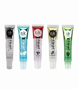 5 Flavors NK Hydrating Lip Gel Rosehip Argan Oil Mint Aloe Clear Moisturizing Clear Gloss