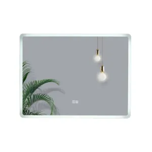 Adjustable LED Anti-Fog Bathroom Mirror, 600x800mm