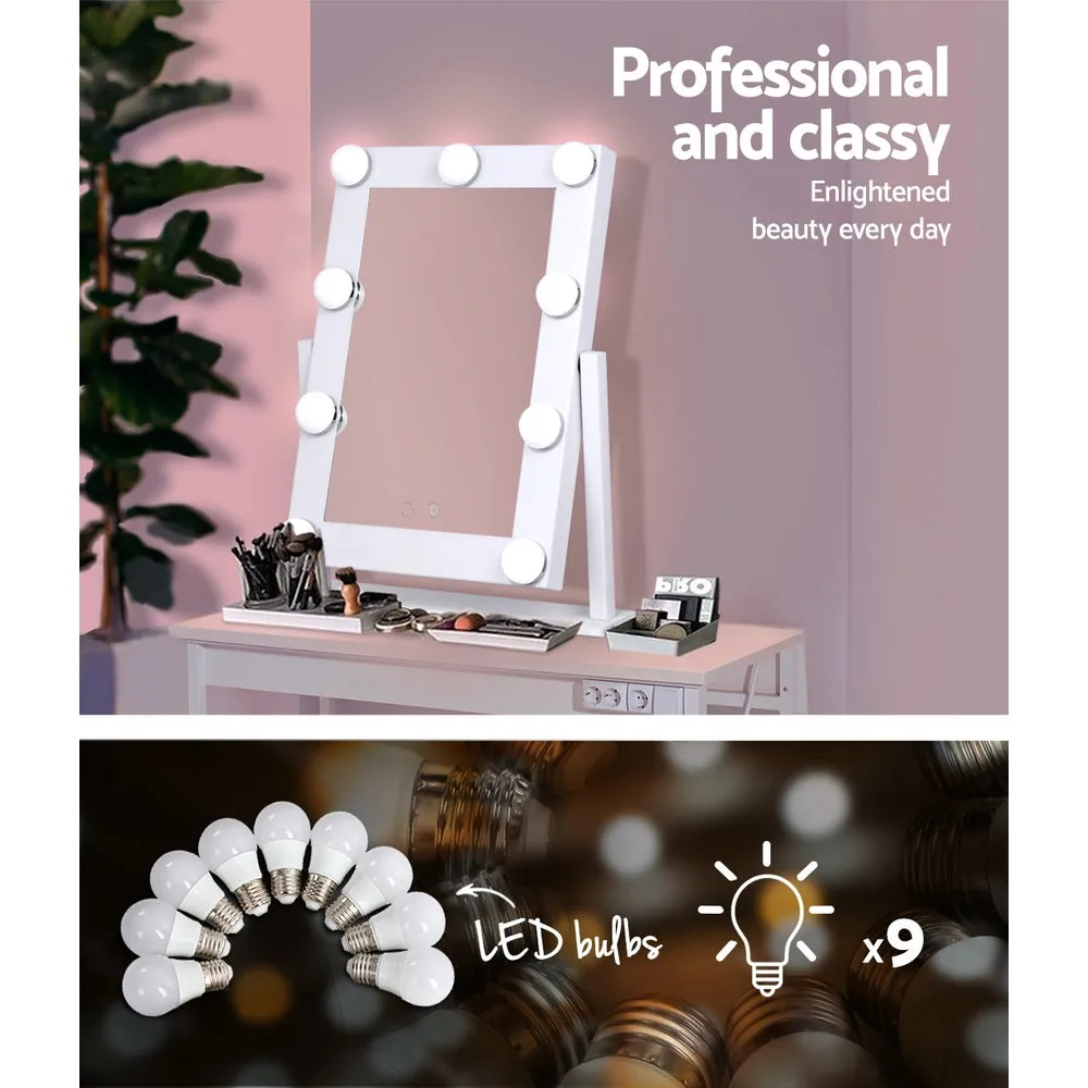 Adjustable LED Hollywood Makeup Mirror, 9 Lights - Embellir