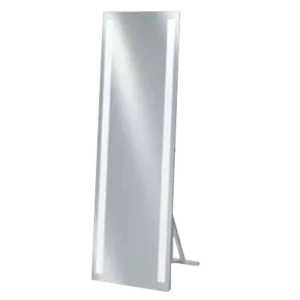 Afina Illume 22" x 66" Rectangle LED Lighted Polished Edge Floorstanidng Tilt Dressing Mirror