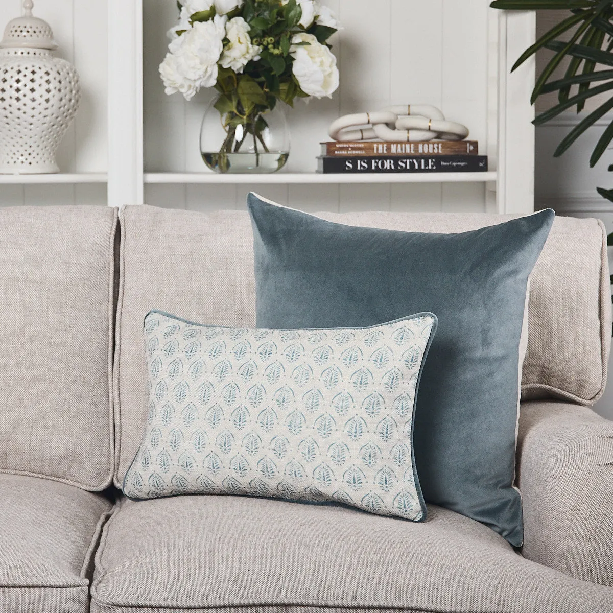 Agave Cushion Cover (Mist Rectangular)