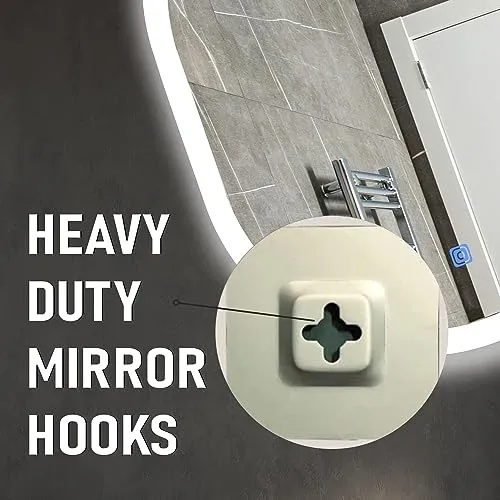 ARC homes 3D Modern Designed Wall Mounted Led Mirror with Touch Sensor | Bathroom Mirror with Led Lights | Long Mirror for Bedroom Washbasin Lighting Mirror (Single Light, 24 x 24 Inch)