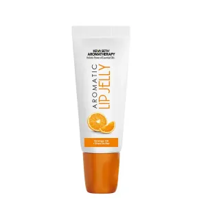 Aromatic Lip Jelly Orange, Enriched with Orange Oil (Vitamin C) & Shea Butter, Tinted Lip Balm, Brightening and Moisturizing Dark Lips for Men and Women 10ml