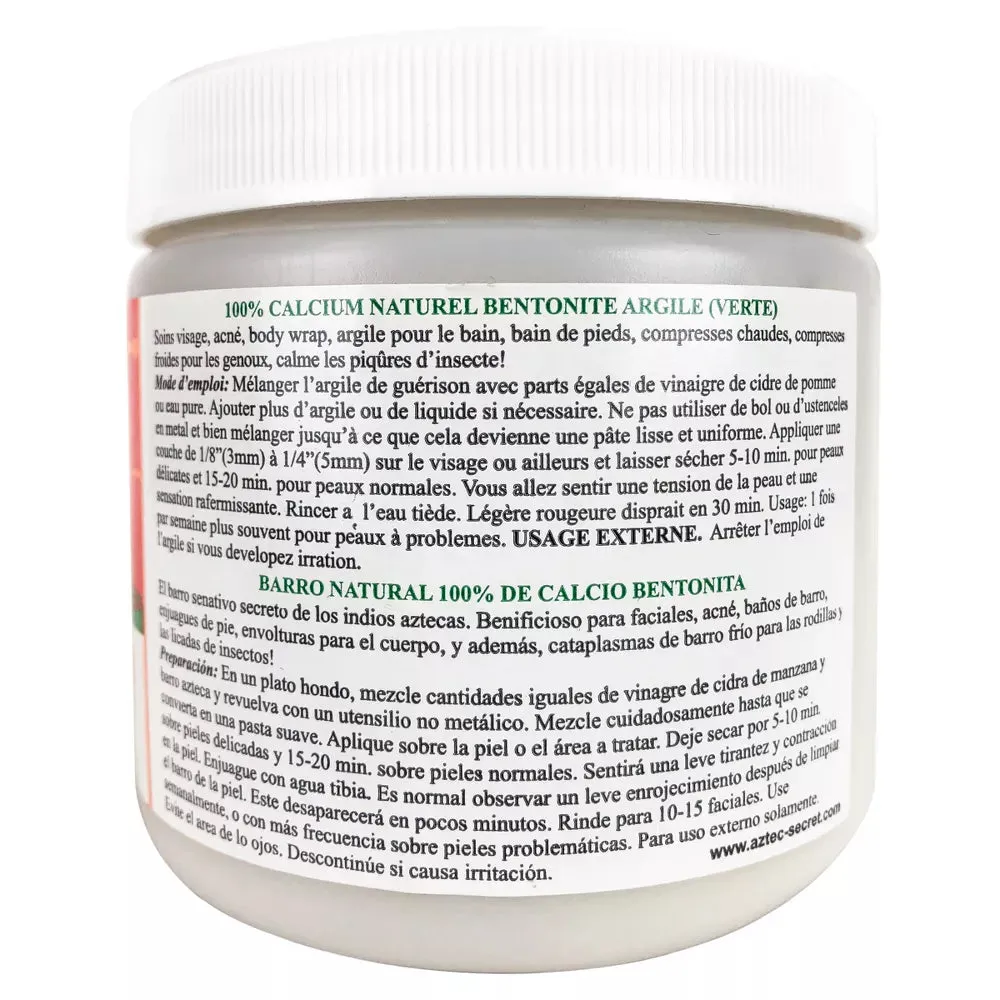 Aztec Secret Indian Healing Clay Deep Pore Cleansing Face & Body Mask, Natural Calcium Bentonite Clay