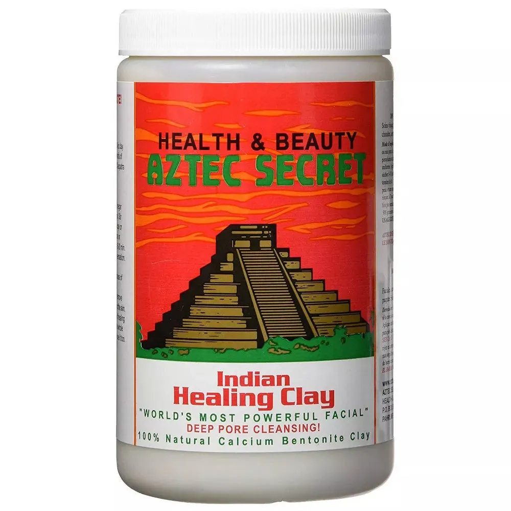 Aztec Secret Indian Healing Clay Deep Pore Cleansing Face & Body Mask, Natural Calcium Bentonite Clay