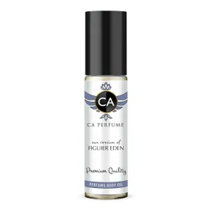 CA Perfume Impression of Figuier Eden For Women & Men Replica Fragrance Body Oil Dupes Alcohol-Free Essential Aromatherapy Sample Travel Size Concentrated Long Lasting Attar Roll-On 0.3 Fl Oz/10ml