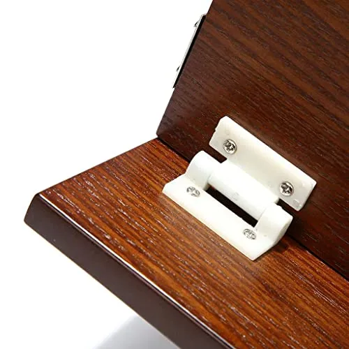 CALANDIS Antique Style Wood Cosmetic Mirror Panoramic Dressing Mirror Beauty Gifts Dark Wood Color