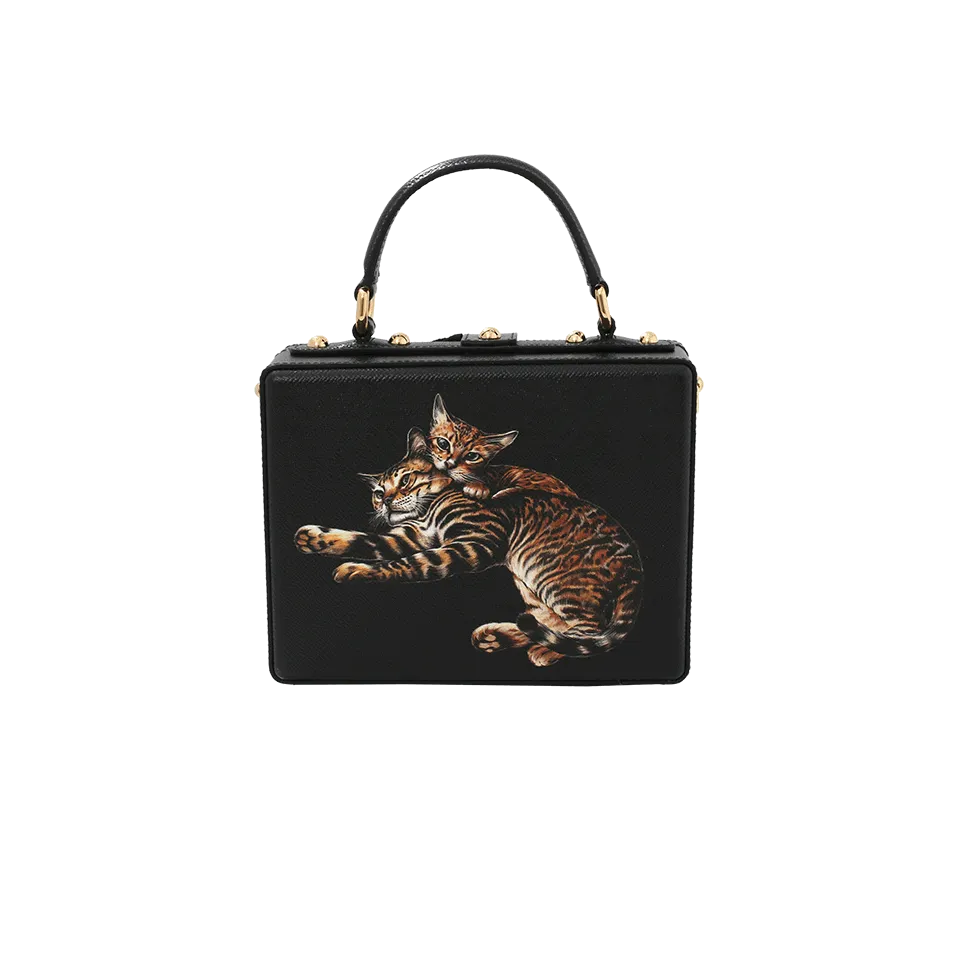 Cat Print Box Bag