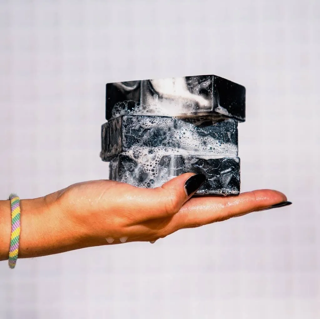 Charcoal Marble Soap - Tobacco-Vanilla Scented
