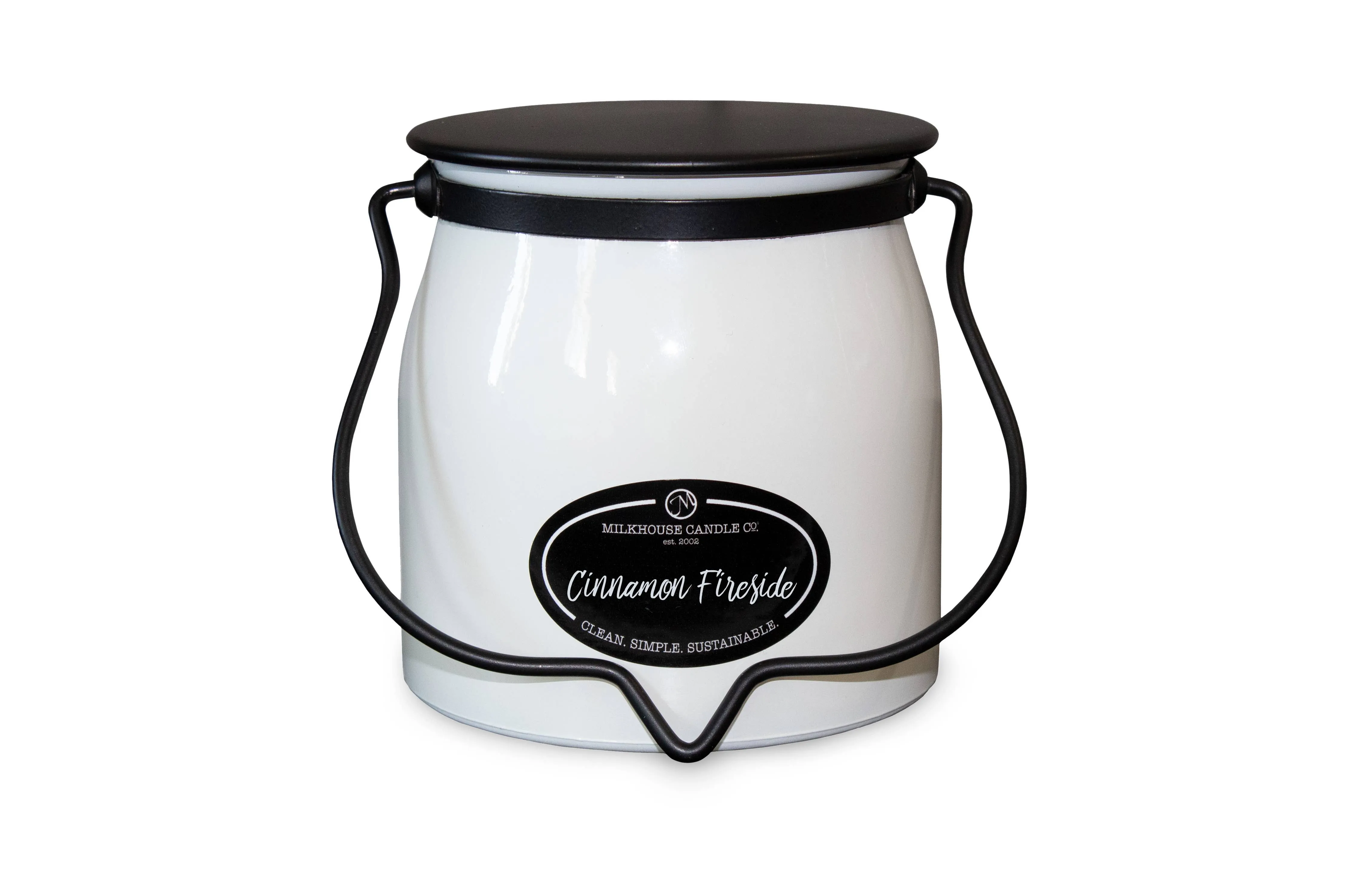 Cinnamon Fireside candle in a 16 oz Butter Jar Candle: Cinnamon Fireside