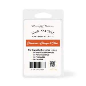 Cinnamon, Orange & Clove 100% Plant-Based Wax Melts