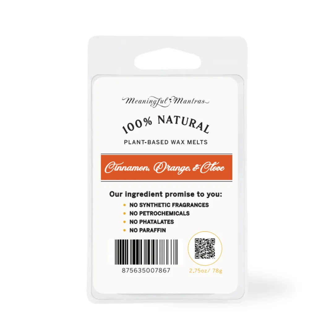 Cinnamon, Orange & Clove 100% Plant-Based Wax Melts