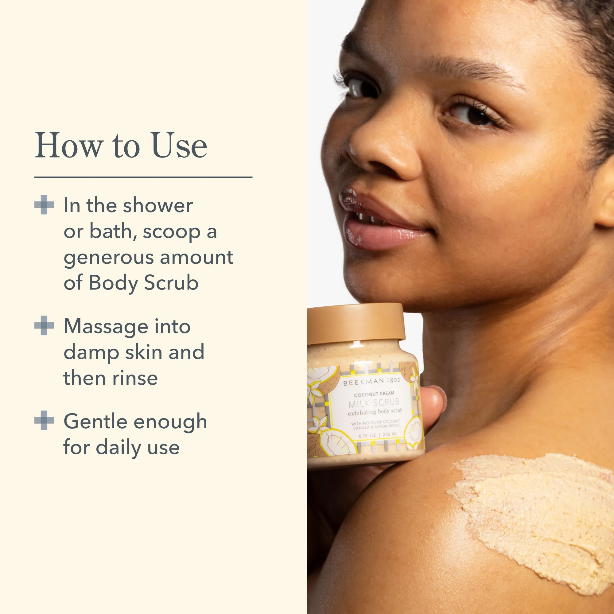 Coconut Cream Milk Scrub Oat & Goat Milk Exfoliating Body Polish