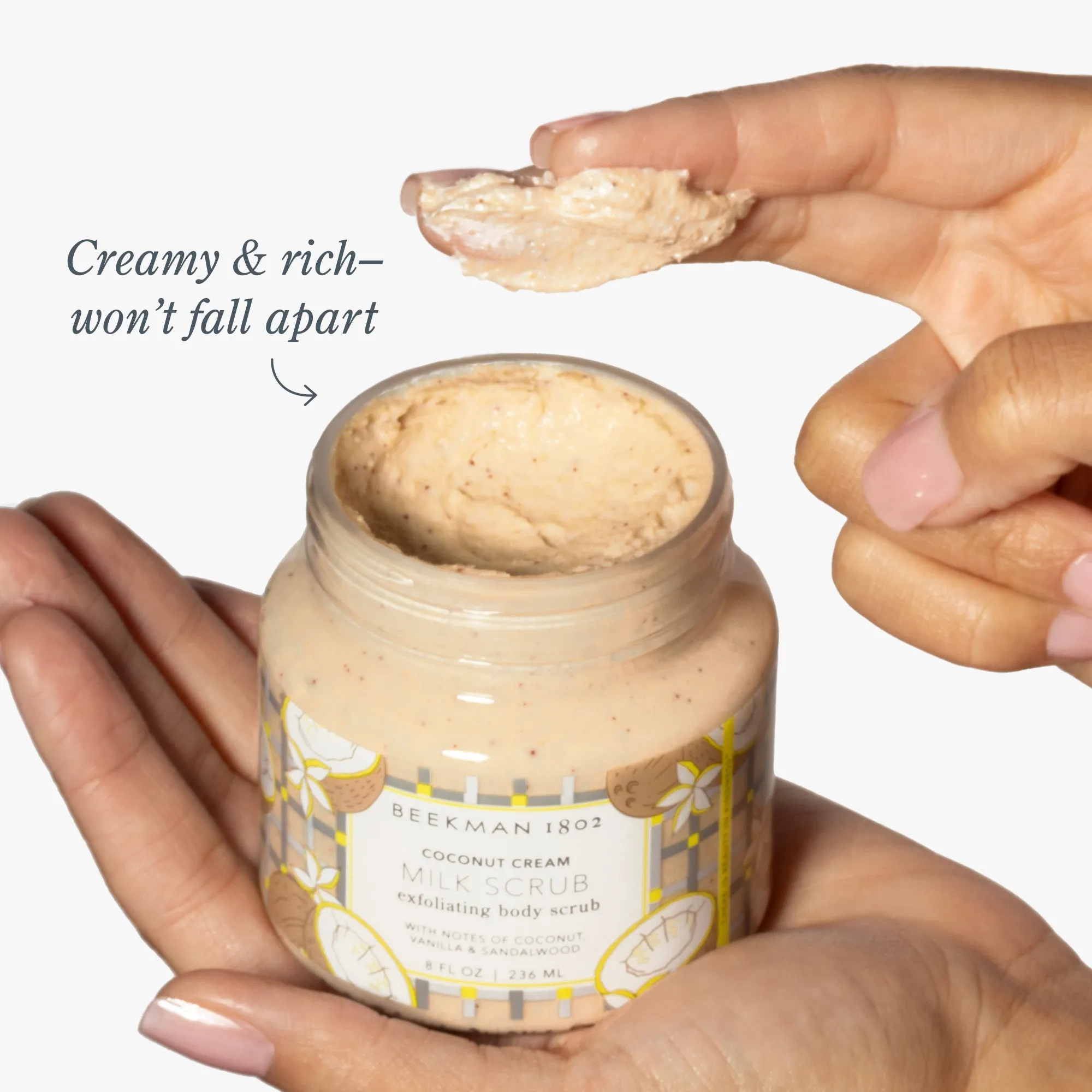 Coconut Cream Milk Scrub Oat & Goat Milk Exfoliating Body Polish