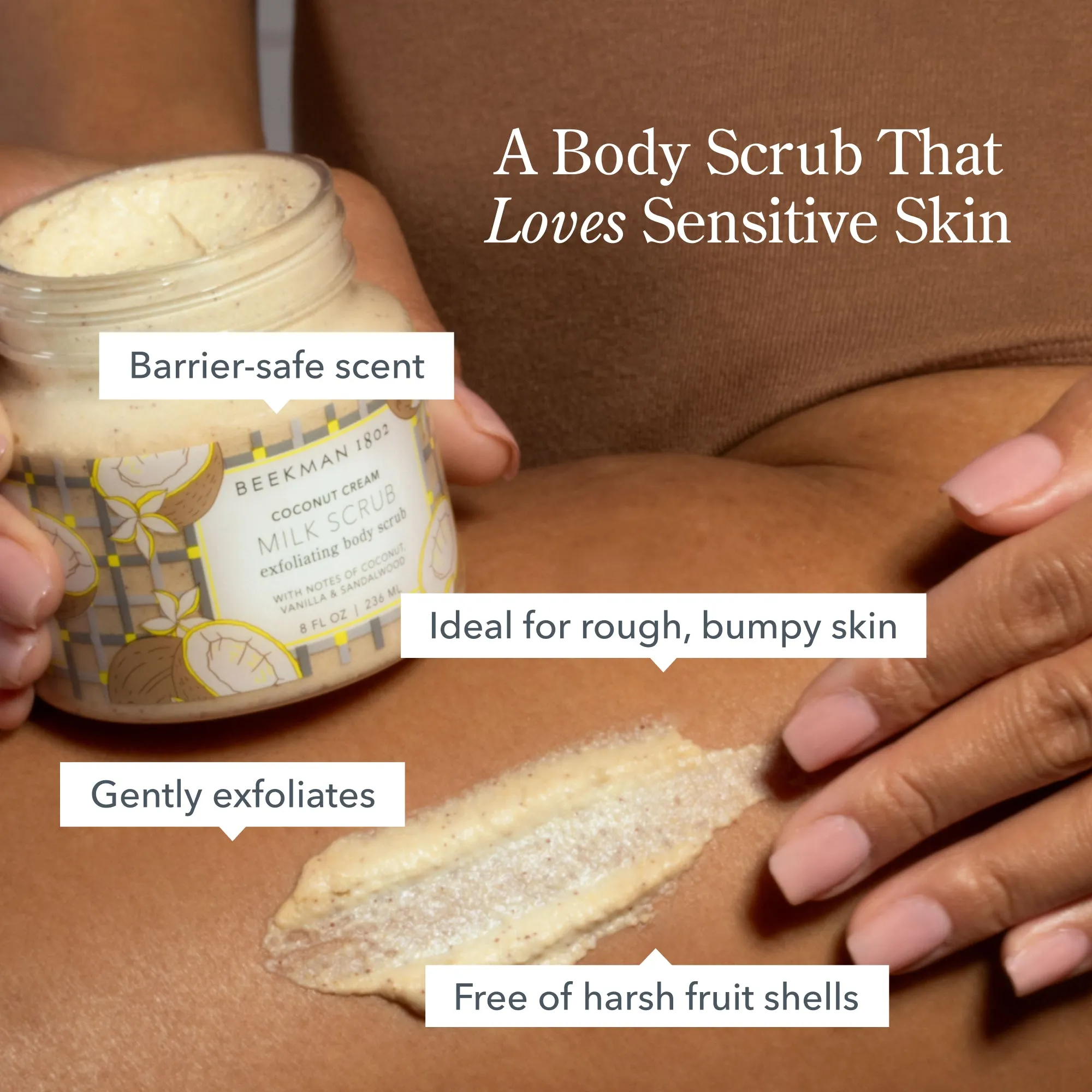 Coconut Cream Milk Scrub Oat & Goat Milk Exfoliating Body Polish