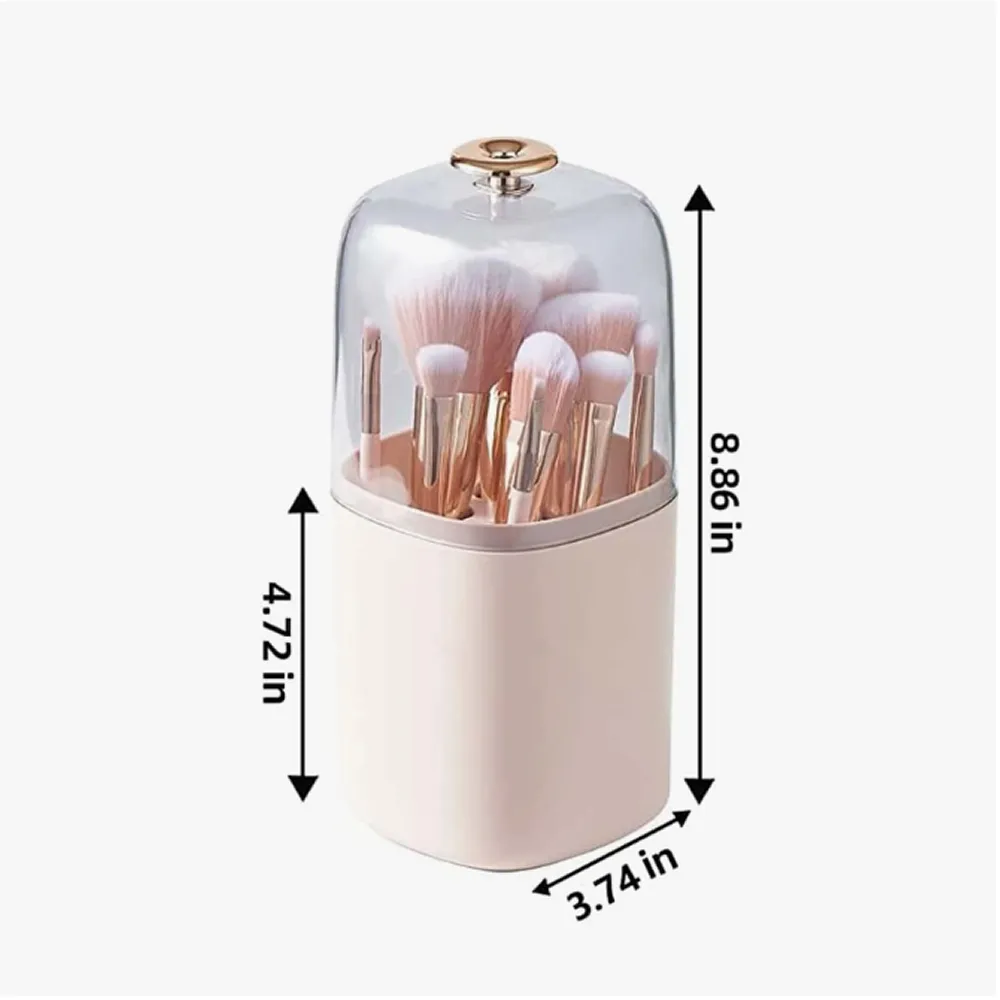 Countertop Waterproof Cosmetic Brushes Organizer With Lid 438773