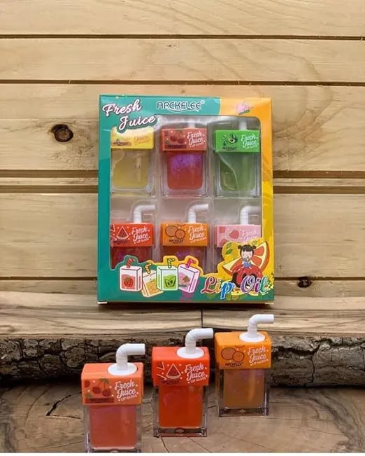 Cute Fresh Juice Fruity Lipgloss Clear Lip Oil Moisturizing Mirror Transparent Lip Oil Hydrating Juice Lipgloss
