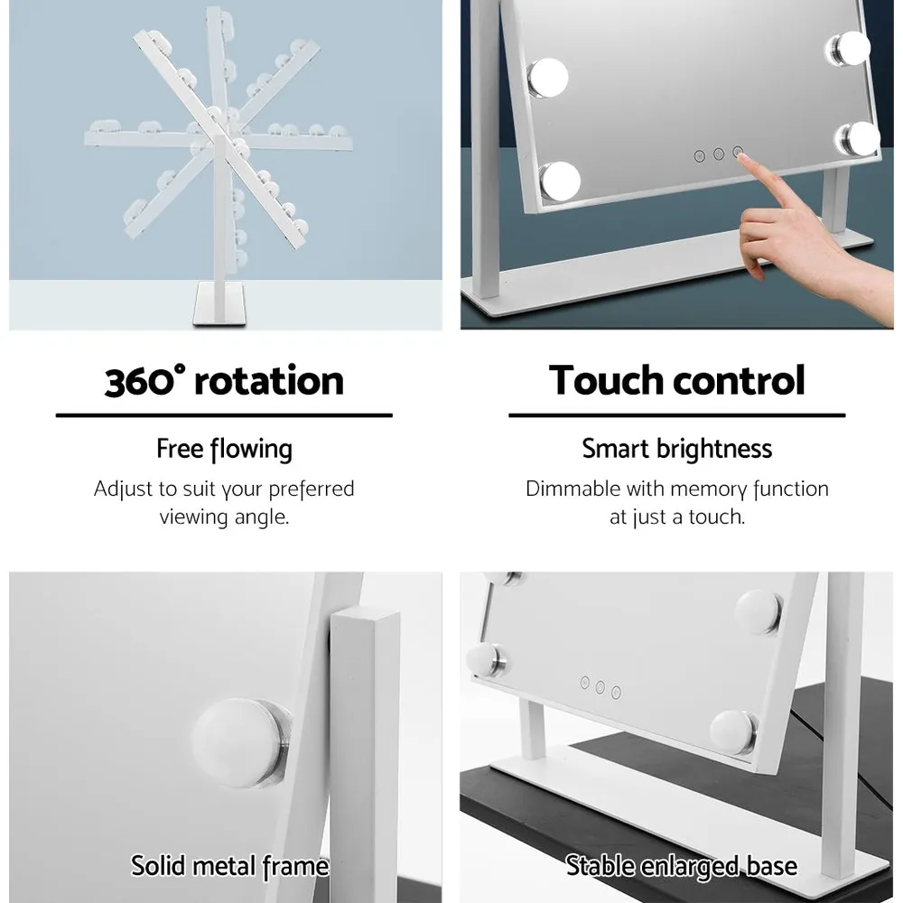 Dimmable LED Hollywood Makeup Mirror with Touch Control - Embellir