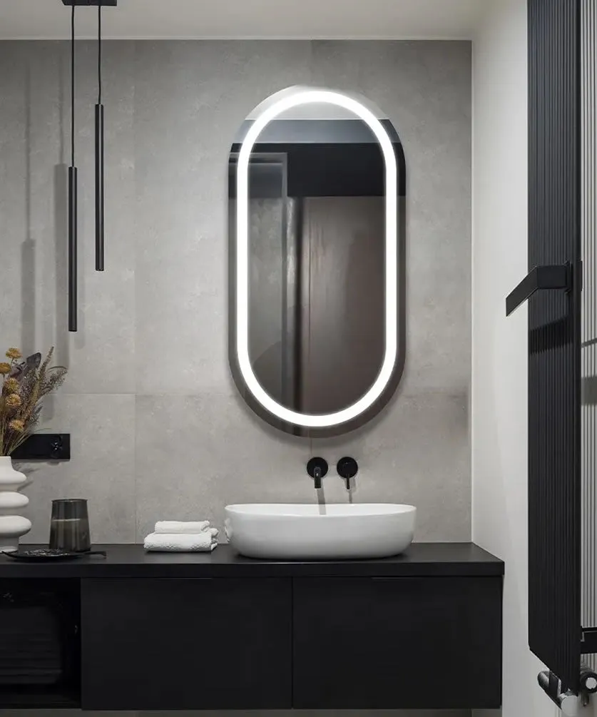 Electric Mirror Saratoga LED Bathroom Mirror with Optional AVA Technology