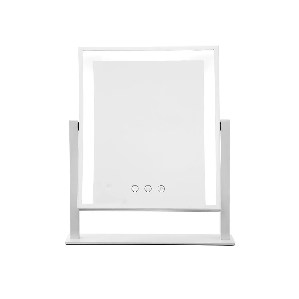 Embellir LED Makeup Mirror Hollywood Standing Mirror Tabletop Vanity White