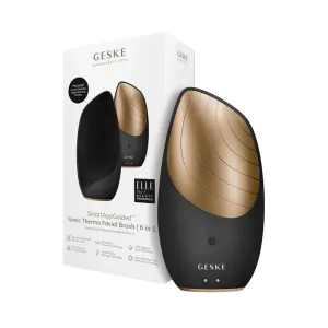 GESKE Sonic Thermo Facial Brush 6 in 1 (Black and Gold)