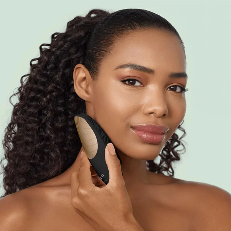 GESKE Sonic Thermo Facial Brush 6 in 1 (Black and Gold)