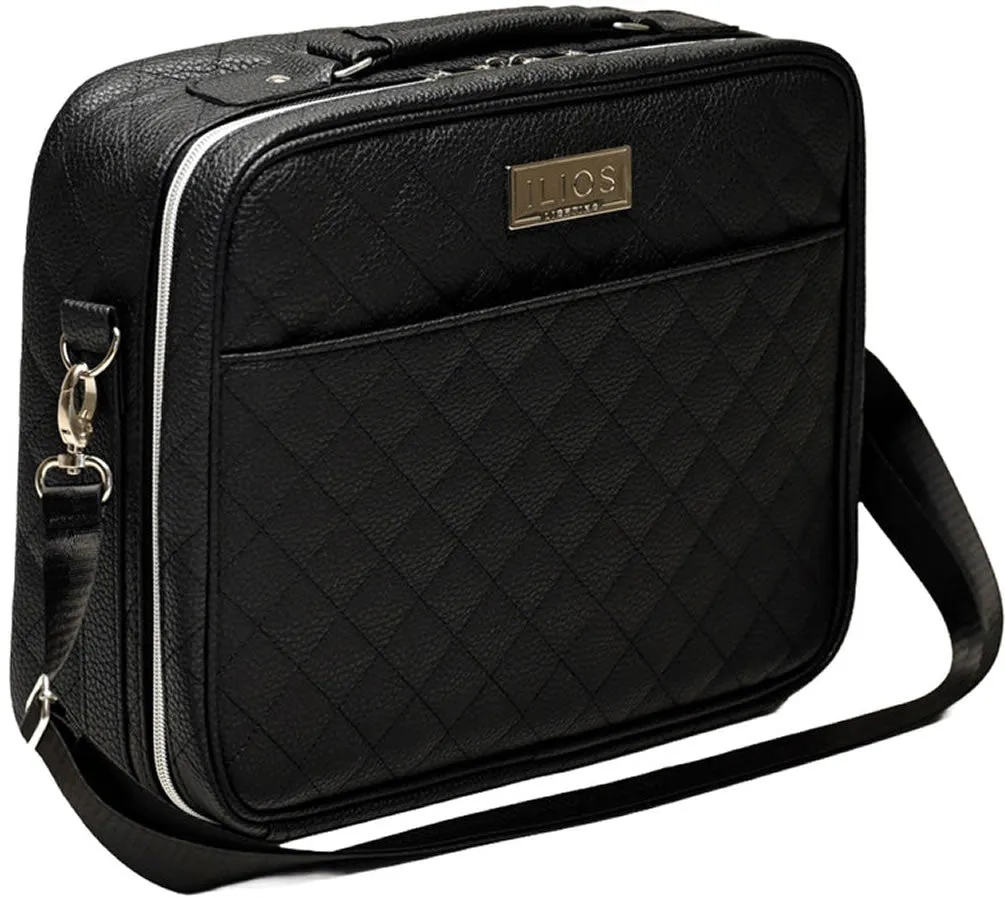 Ilios Quilted Faux Leather Deluxe Makeup Case
