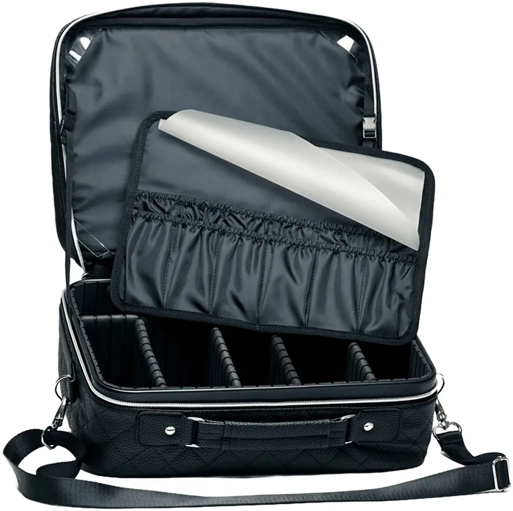 Ilios Quilted Faux Leather Deluxe Makeup Case