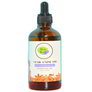 Khichi Beauty Star Anise oil, Essential Oil, Premium Quantity 3.38oz (100ml).