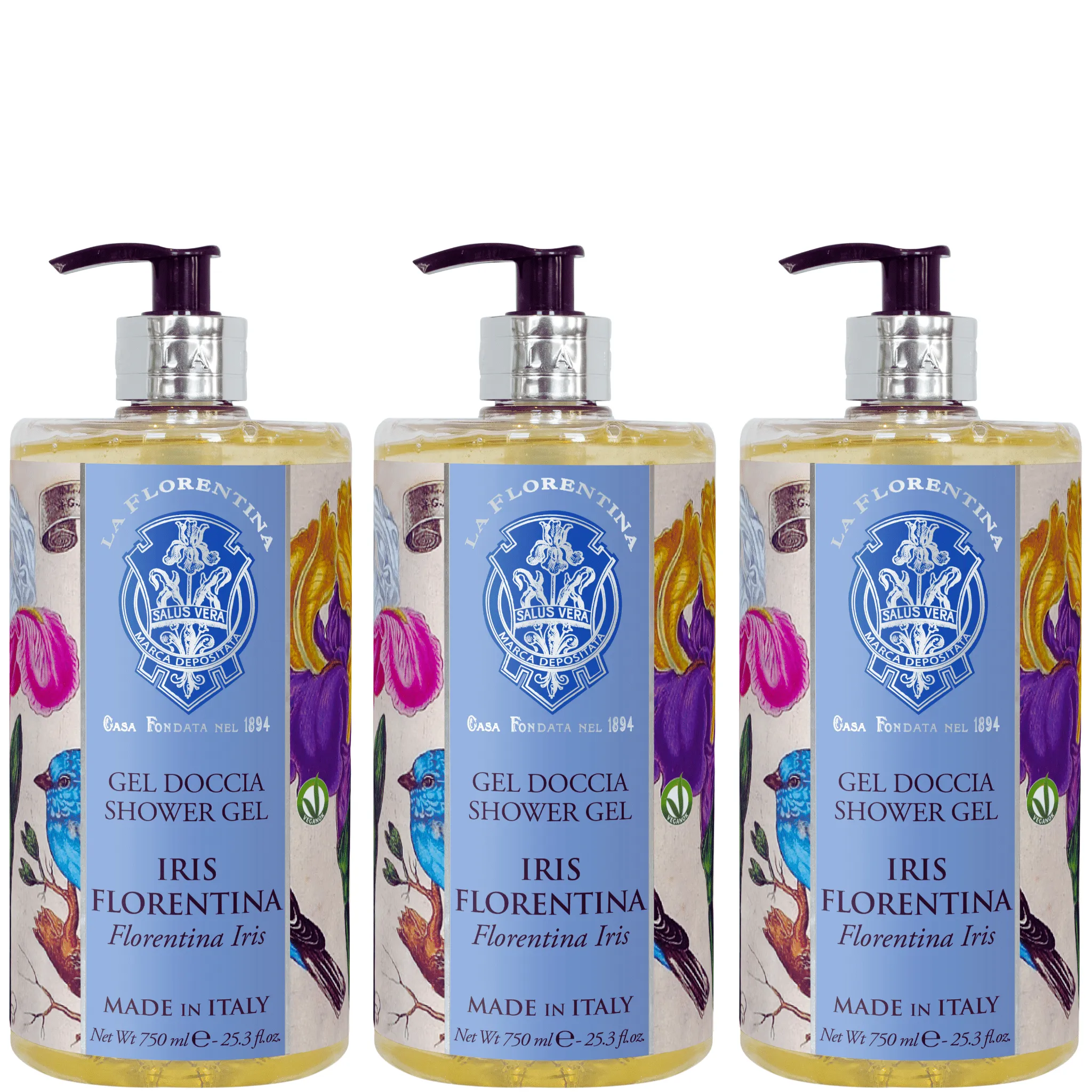 La Florentina Iris Shower Gel 750ml Set of 3pcs