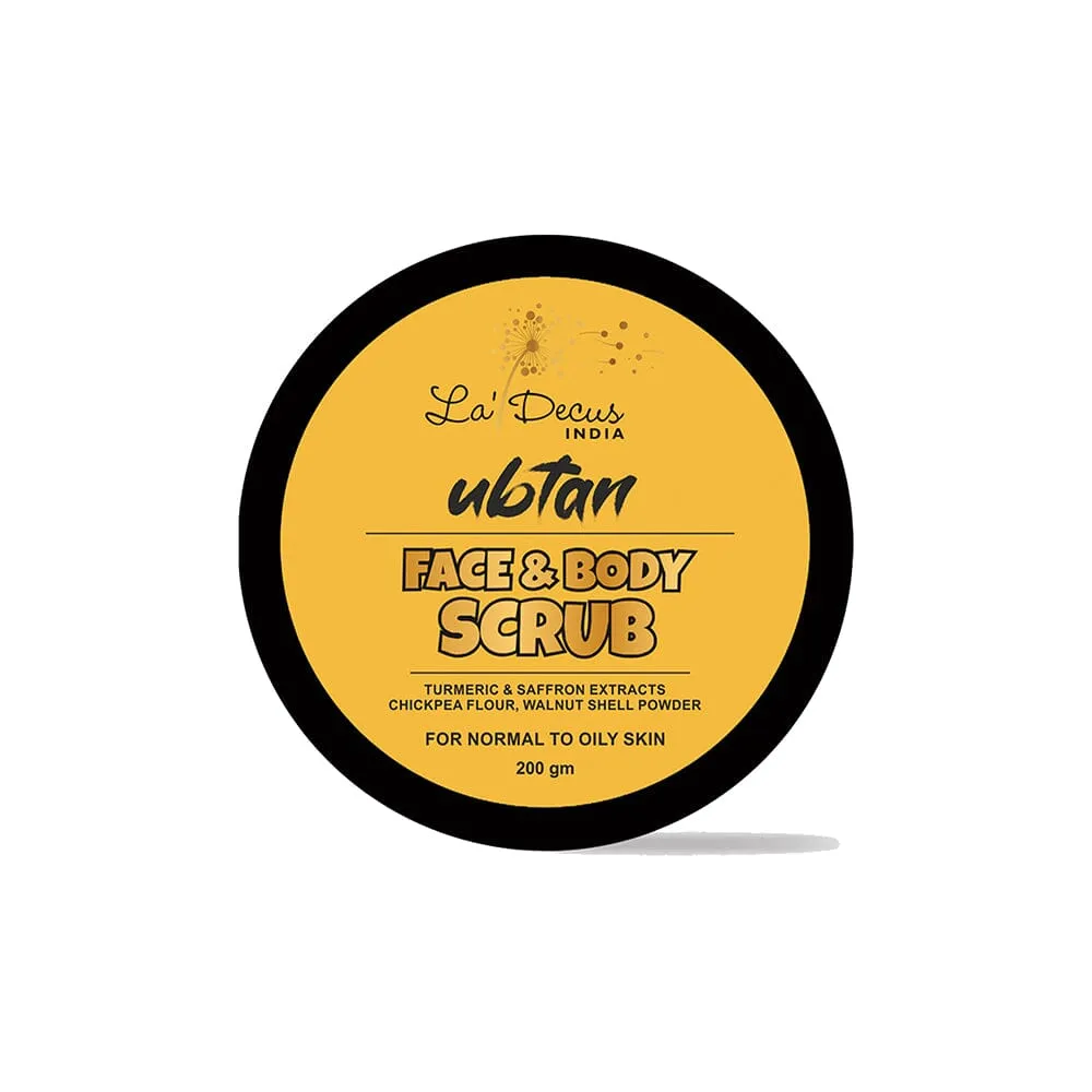 La'Decus India Ubtan Face and Body Scrub for Men and Women 200 gm