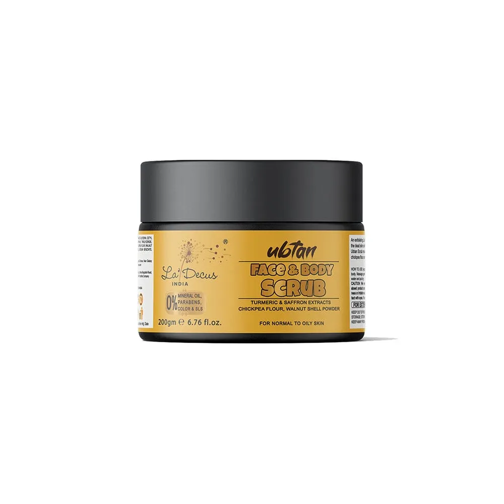 La'Decus India Ubtan Face and Body Scrub for Men and Women 200 gm