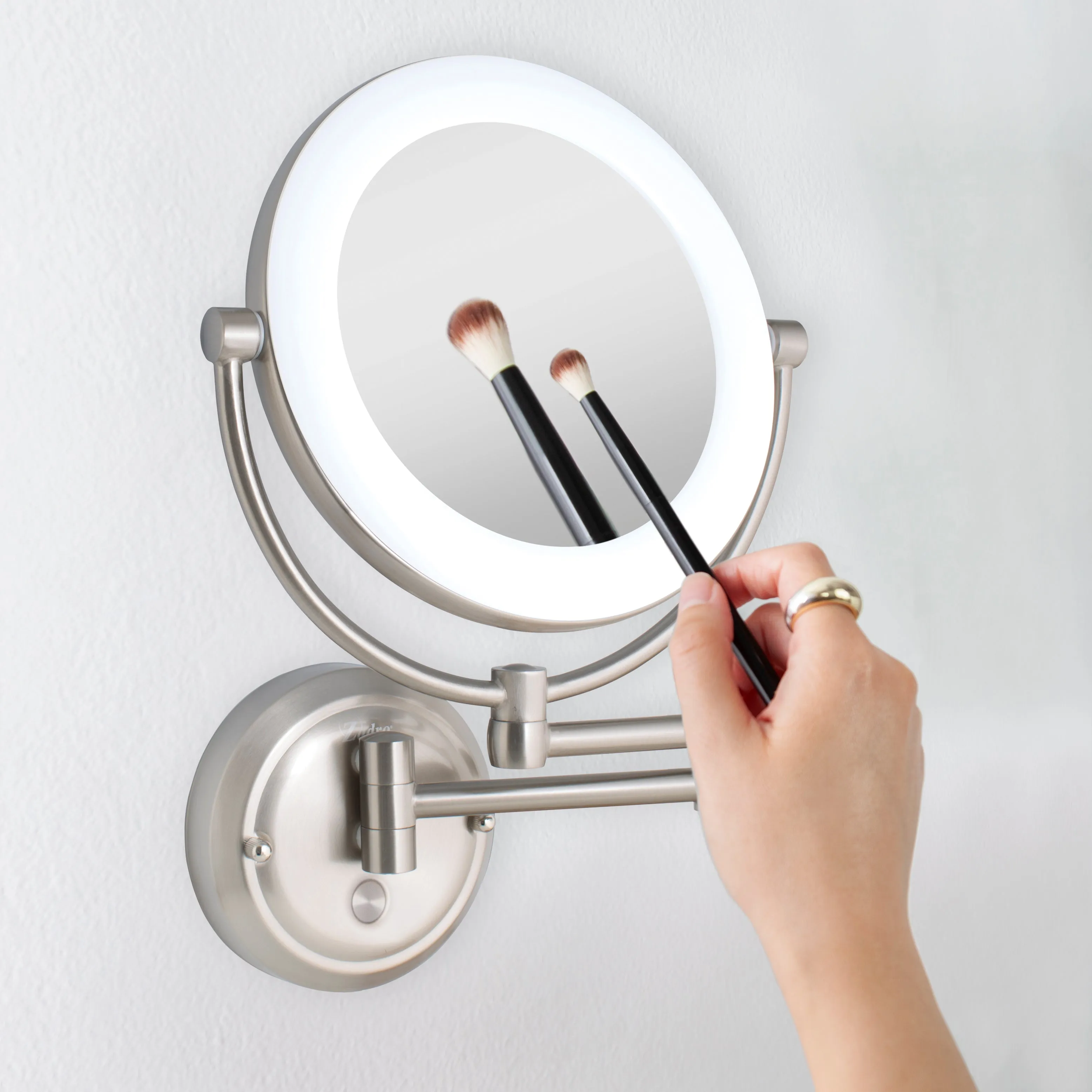 Lexington Lighted Wall Mounted Makeup Mirror with Magnification