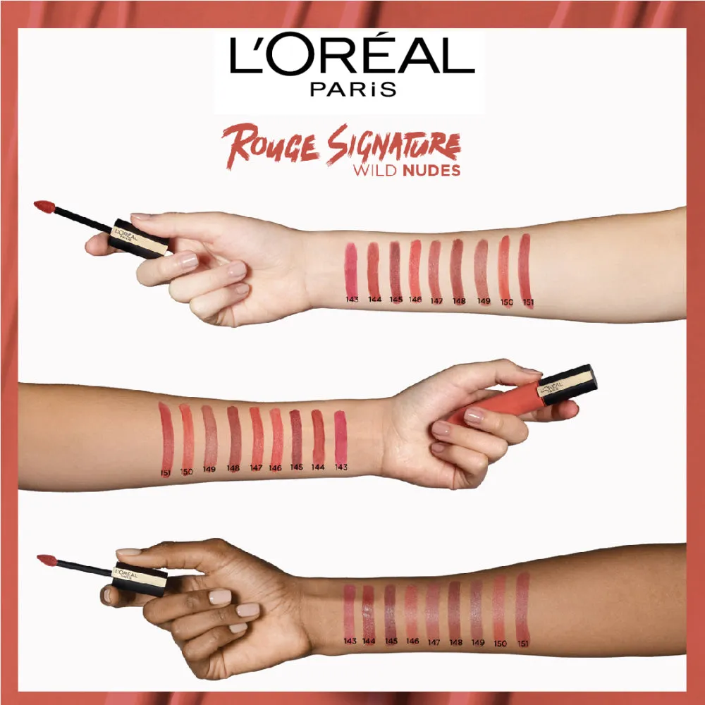 L'Oreal Paris Rouge Signature Matte Liquid Lipstick, 144 I Conquer