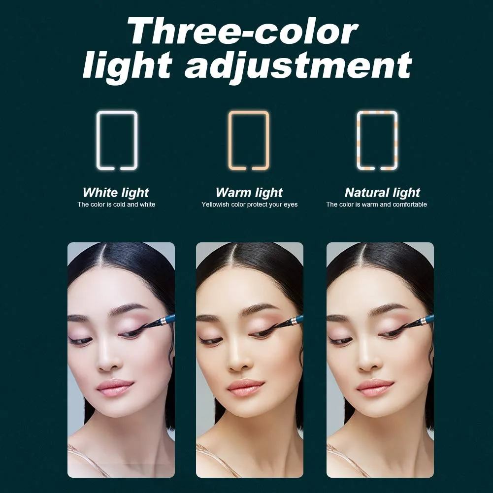 <p>LED Lighted Compact Travel Mirror, Ultra-Thin Adjustable Colour Light, Portable Rechargeable Illuminated Mirror Perfect Travel Makeup Mirror for Women</p> Blue