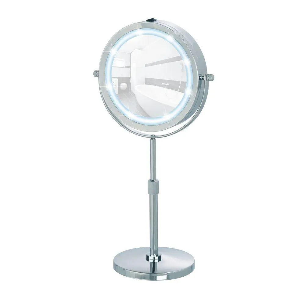 Lumi 5x LED Pedestal Makeup Mirror
