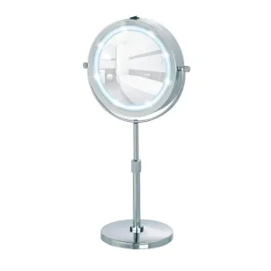Lumi 5x LED Pedestal Makeup Mirror