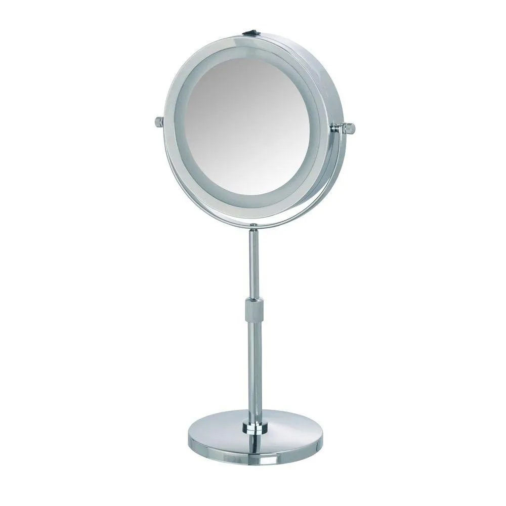 Lumi 5x LED Pedestal Makeup Mirror