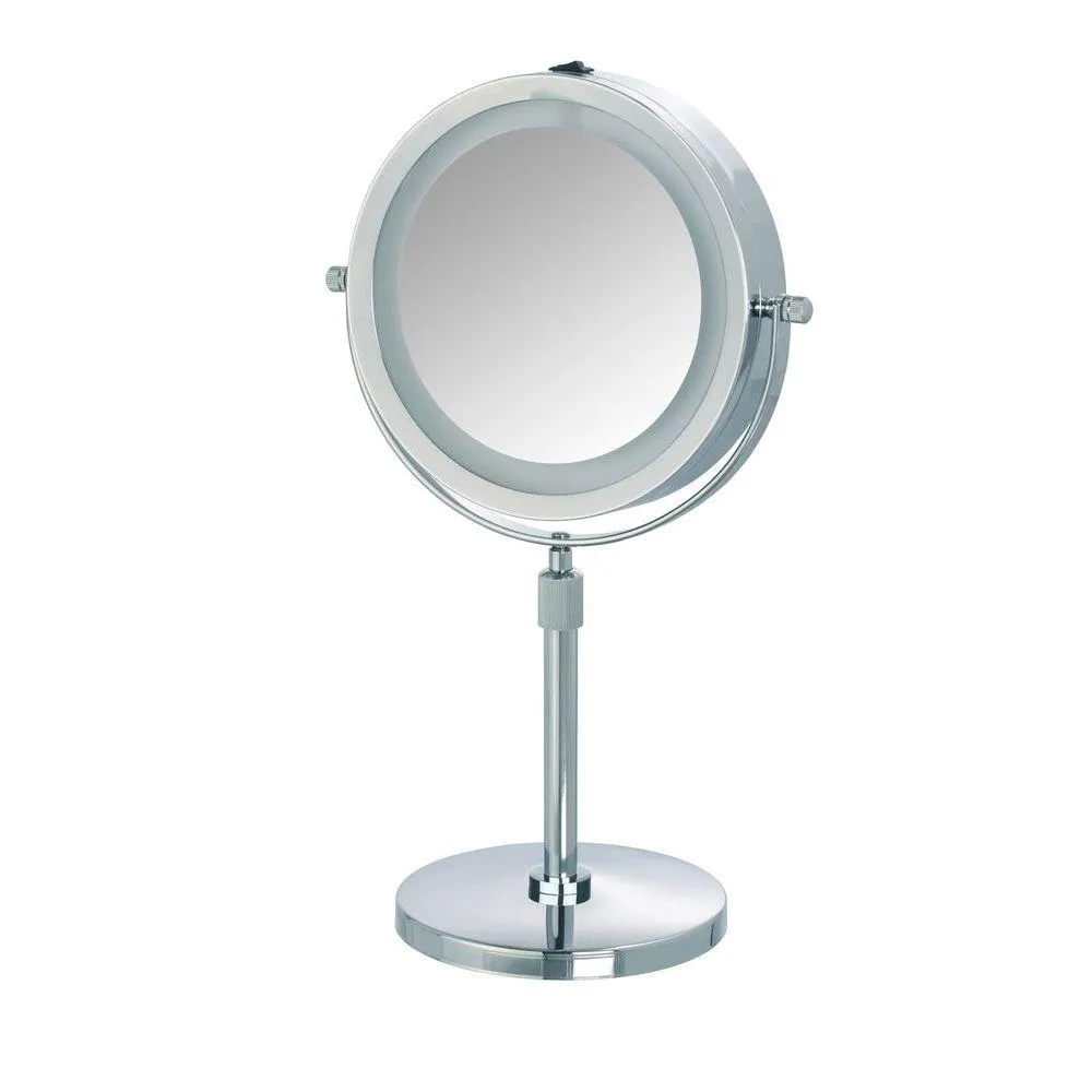 Lumi 5x LED Pedestal Makeup Mirror