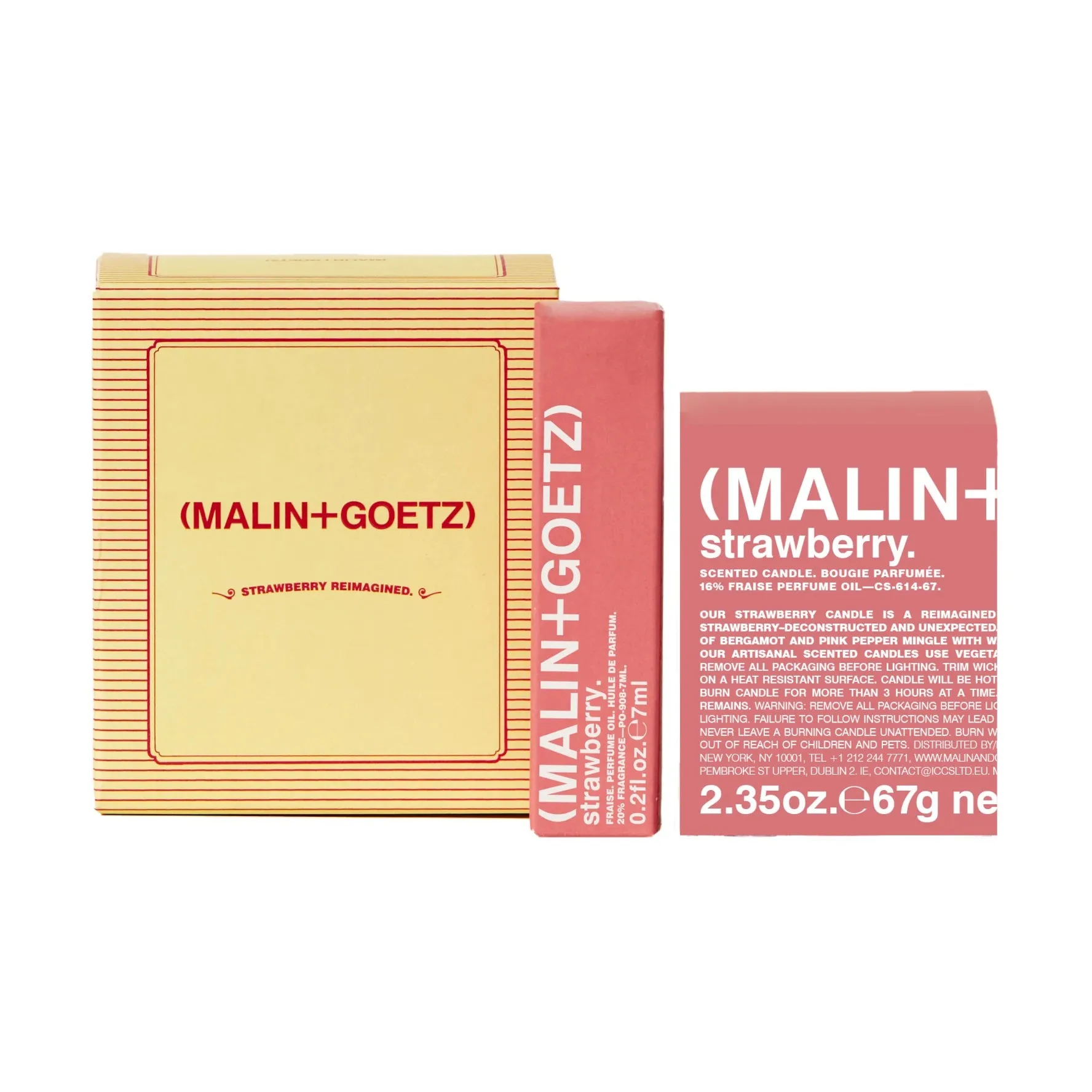 Malin Goetz 'Strawberry Reimagined' - Perfume Oil   Votive Gift Set
