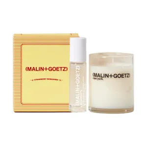 Malin Goetz 'Strawberry Reimagined' - Perfume Oil   Votive Gift Set