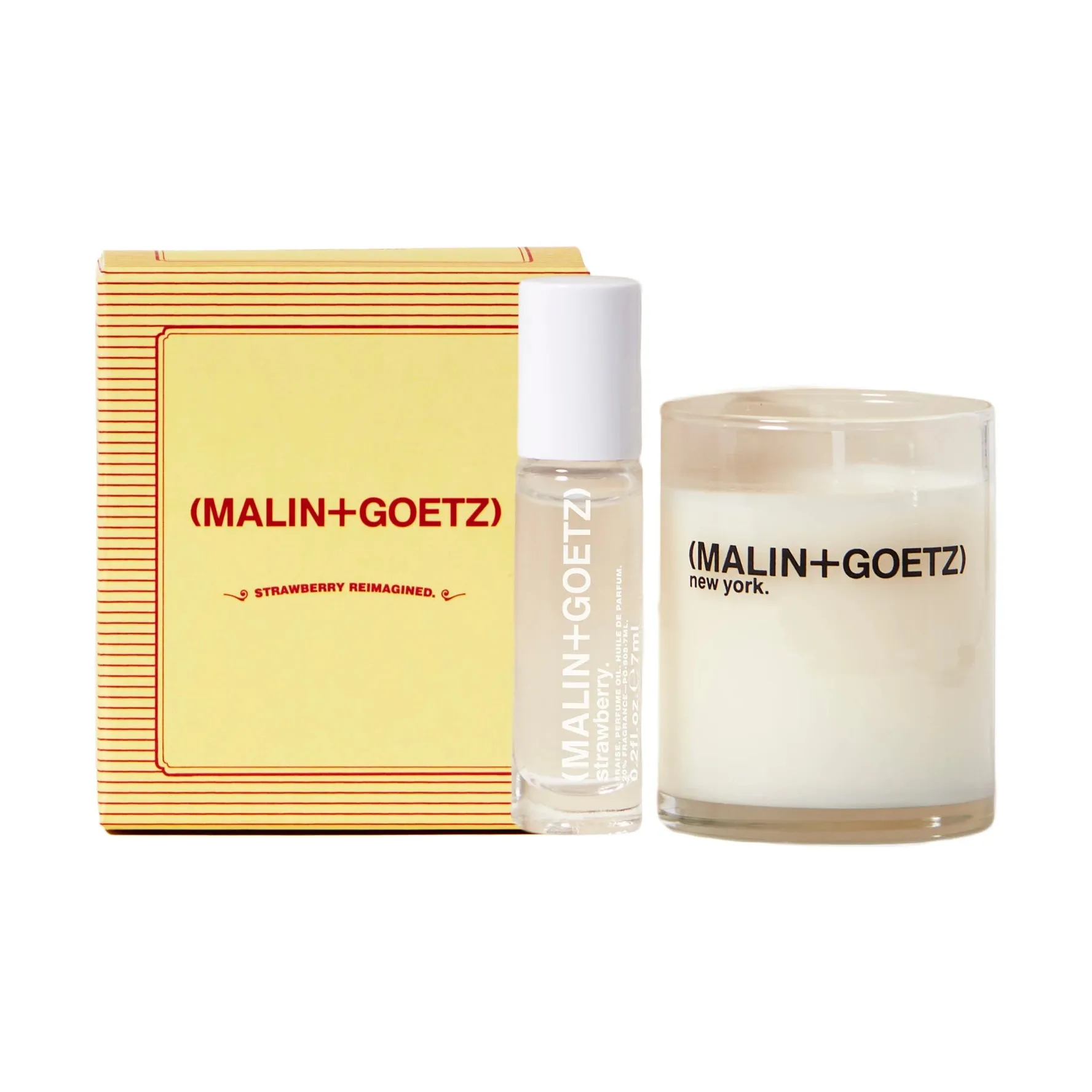 Malin Goetz 'Strawberry Reimagined' - Perfume Oil   Votive Gift Set