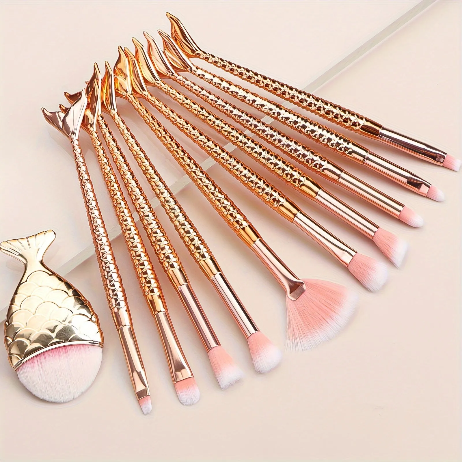 Mermaid Magic 11-Piece Colorful Makeup Brush Set