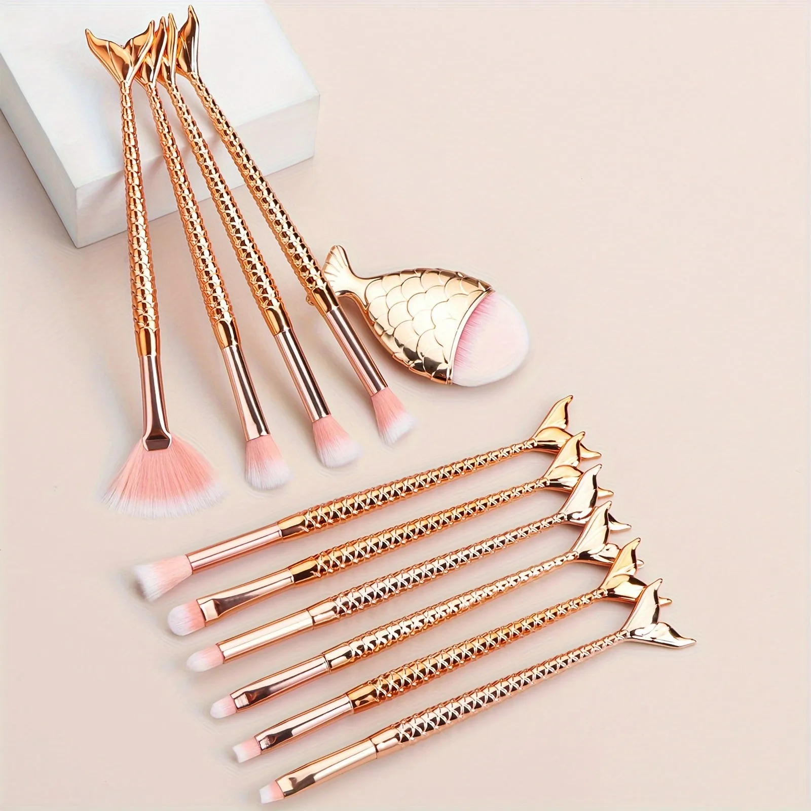 Mermaid Magic 11-Piece Colorful Makeup Brush Set