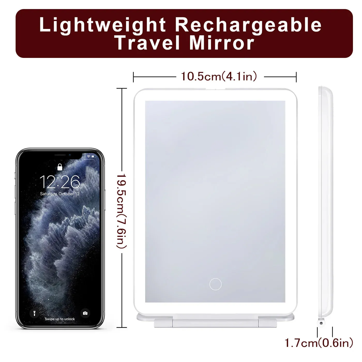 Mini Hollywood LED Travel Makeup Mirror